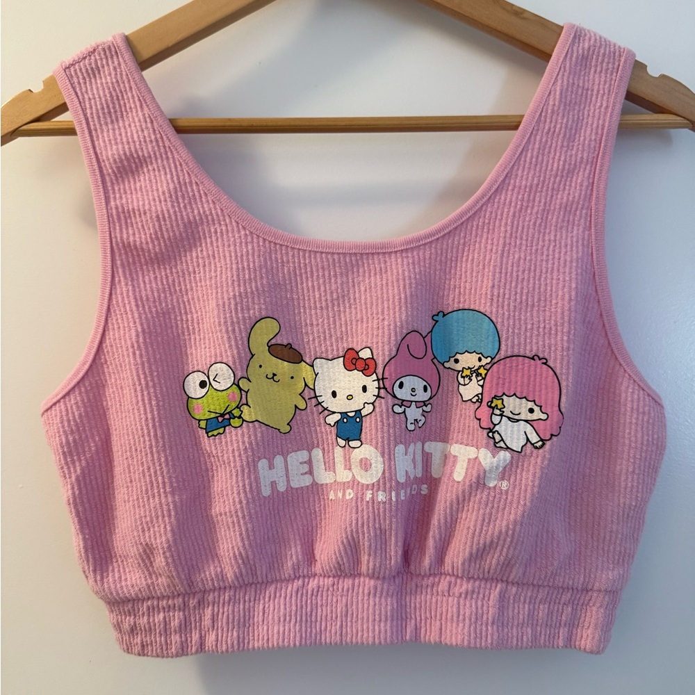Hello Kitty Ribbed Pink Top Medium